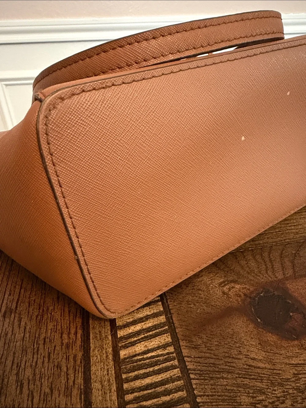 MICHAEL KORS Charlotte Large Top-Zip Tote Bag Gold Hardware Shoulder Bag